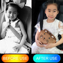Car Child Seat Belt Adjusting and Fixing Device Buttons Seat Belt Anti-strangulation Shoulder Cover, Style:Mesh Fabric Lion