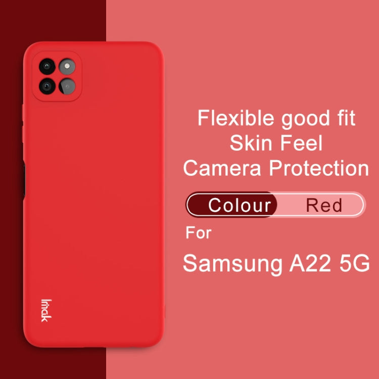 For Samsung Galaxy A22 5G IMAK UC-2 Series Shockproof Full Coverage Soft TPU Case(Red)
