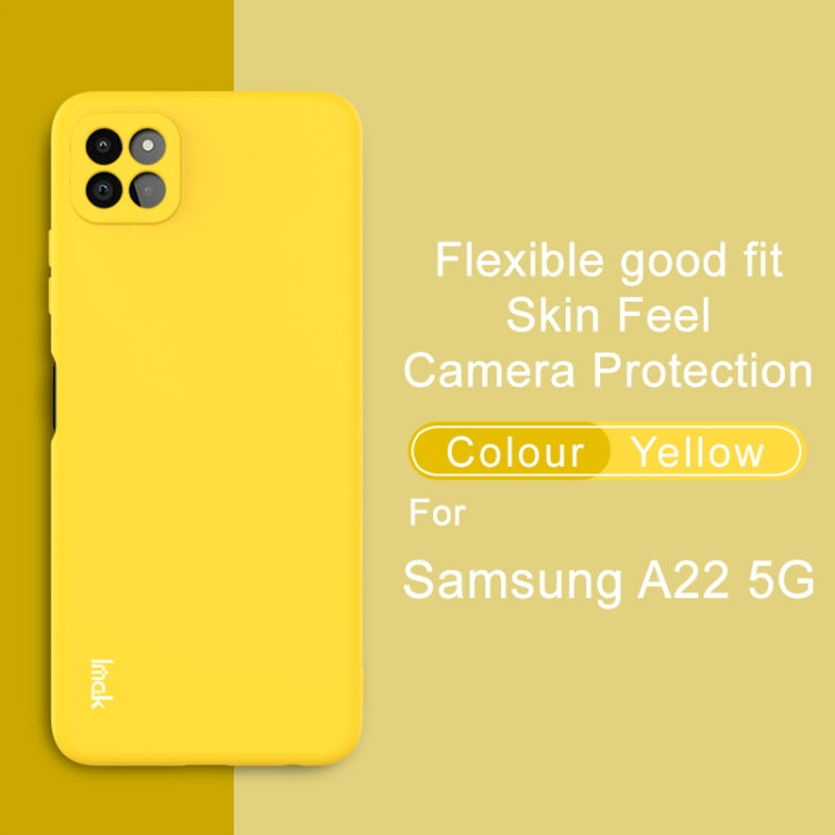 For Samsung Galaxy A22 5G IMAK UC-2 Series Shockproof Full Coverage Soft TPU Case(Yellow)