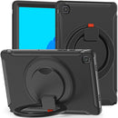 Shockproof TPU + PC Protective Case with 360 Degree Rotation Foldable Handle Grip Holder & Pen Slot For Samsung Galaxy Tab A7 10.4 2020 T500(Black)