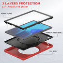 Shockproof TPU + PC Protective Case with 360 Degree Rotation Foldable Handle Grip Holder & Pen Slot For Samsung Galaxy Tab A7 10.4 2020 T500(Red)