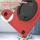 Shockproof TPU + PC Protective Case with 360 Degree Rotation Foldable Handle Grip Holder & Pen Slot For Samsung Galaxy Tab A7 10.4 2020 T500(Red)
