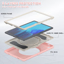Shockproof TPU + PC Protective Case with 360 Degree Rotation Foldable Handle Grip Holder & Pen Slot For Samsung Galaxy Tab A7 10.4 2020 T500(Cherry Blossoms Pink)