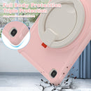 Shockproof TPU + PC Protective Case with 360 Degree Rotation Foldable Handle Grip Holder & Pen Slot For Samsung Galaxy Tab A7 10.4 2020 T500(Cherry Blossoms Pink)