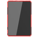 For Amazon Fire HD 10 2021 Tire Texture Shockproof TPU+PC Protective Case with Holder(Red)
