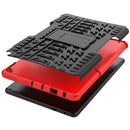 For Amazon Fire HD 10 2021 Tire Texture Shockproof TPU+PC Protective Case with Holder(Red)