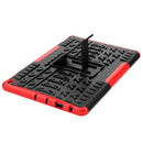 For Amazon Fire HD 10 2021 Tire Texture Shockproof TPU+PC Protective Case with Holder(Red)