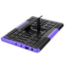 For Amazon Fire HD 10 2021 Tire Texture Shockproof TPU+PC Protective Case with Holder(Purple)