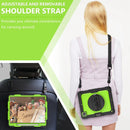 Shockproof Colorful Silicone + PC Protective Tablet Case with Holder & Shoulder Strap & Hand Strap & Pen Slot For iPad Pro 12.9 2021 / 2020 / 2018(Lime PC+Black)