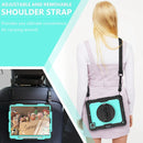 Shockproof Colorful Silicone + PC Protective Tablet Case with Holder & Shoulder Strap & Hand Strap & Pen Slot For iPad Pro 12.9 2021 / 2020 / 2018(Sky Blue PC+Black)