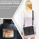 Shockproof Colorful Silicone + PC Protective Tablet Case with Holder & Shoulder Strap & Hand Strap & Pen Slot For iPad Pro 12.9 2021 / 2020 / 2018(All Black)