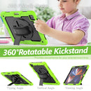 Shockproof Colorful Silicone + PC Protective Tablet Case with Holder & Shoulder Strap & Hand Strap & Pen Slot For iPad Pro 12.9 2021 / 2020 / 2018(Lime Silicone)