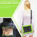 Shockproof Colorful Silicone + PC Protective Tablet Case with Holder & Shoulder Strap & Hand Strap & Pen Slot For iPad Pro 12.9 2021 / 2020 / 2018(Lime Silicone)