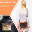 Shockproof Colorful Silicone + PC Protective Tablet Case with Holder & Shoulder Strap & Hand Strap & Pen Slot For iPad Pro 12.9 2021 / 2020 / 2018(Orange Silicone)