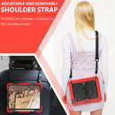 Shockproof Colorful Silicone + PC Protective Tablet Case with Holder & Shoulder Strap & Hand Strap & Pen Slot For iPad Pro 12.9 2021 / 2020 / 2018(Red Silicone)