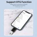 XQ-ZH001 USB Female to 8 Pin Male OTG Adapter(Black)