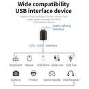 XQ-ZH001 USB Female to 8 Pin Male OTG Adapter(Black)