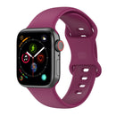 Silicone Watch Band, Size: Large Size For Apple Watch Series 7 41mm / 6 & SE & 5 & 4 40mm / 3 & 2 & 1 38mm(Red Wine)