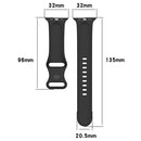 Silicone Watch Band, Size: Large Size For Apple Watch Series 7 41mm / 6 & SE & 5 & 4 40mm / 3 & 2 & 1 38mm(Red Wine)