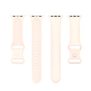 Silicone Watch Band, Size: Large Size For Apple Watch Series 7 41mm / 6 & SE & 5 & 4 40mm / 3 & 2 & 1 38mm(Sand Pink)