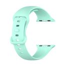 Silicone Watch Band, Size: Large Size For Apple Watch Series 7 41mm / 6 & SE & 5 & 4 40mm / 3 & 2 & 1 38mm(Teal)