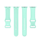 Silicone Watch Band, Size: Large Size For Apple Watch Series 7 41mm / 6 & SE & 5 & 4 40mm / 3 & 2 & 1 38mm(Teal)