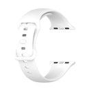 Silicone Watch Band, Size: Large Size For Apple Watch Series 7 41mm / 6 & SE & 5 & 4 40mm / 3 & 2 & 1 38mm(White)