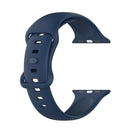 Silicone Watch Band, Size: Large Size For Apple Watch Series 7 41mm / 6 & SE & 5 & 4 40mm / 3 & 2 & 1 38mm(Navy Blue)