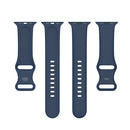 Silicone Watch Band, Size: Large Size For Apple Watch Series 7 41mm / 6 & SE & 5 & 4 40mm / 3 & 2 & 1 38mm(Navy Blue)