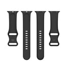 Silicone Watch Band, Size: Large Size For Apple Watch Series 7 41mm / 6 & SE & 5 & 4 40mm / 3 & 2 & 1 38mm(Black)