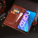 For OPPO Realme Narzo 30 5G idewei Crazy Horse Texture Horizontal Flip Leather Case with Holder & Card Slots & Wallet(Black)
