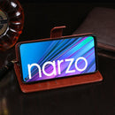 For OPPO Realme Narzo 30 5G idewei Crazy Horse Texture Horizontal Flip Leather Case with Holder & Card Slots & Wallet(White)