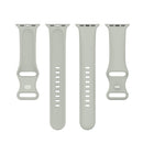 Silicone Watch Band, Size: Small Code For Apple Watch Series 7 45mm / 6 & SE & 5 & 4 44mm / 3 & 2 & 1 42mm(Rock Ash)