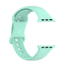 Silicone Watch Band, Size: Small Code For Apple Watch Series 7 45mm / 6 & SE & 5 & 4 44mm / 3 & 2 & 1 42mm(Teal)