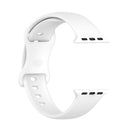 Silicone Watch Band, Size: Small Code For Apple Watch Series 7 45mm / 6 & SE & 5 & 4 44mm / 3 & 2 & 1 42mm(White)