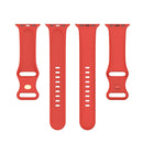 Silicone Watch Band, Size: Small Code For Apple Watch Series 7 41mm / 6 & SE & 5 & 4 40mm / 3 & 2 & 1 38mm(Red)