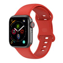 Silicone Watch Band, Size: Small Code For Apple Watch Series 7 41mm / 6 & SE & 5 & 4 40mm / 3 & 2 & 1 38mm(Red)