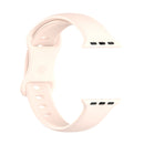 Silicone Watch Band, Size: Small Code For Apple Watch Series 7 41mm / 6 & SE & 5 & 4 40mm / 3 & 2 & 1 38mm(Sand Pink)