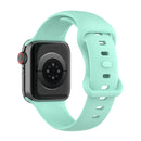 Silicone Watch Band, Size: Small Code For Apple Watch Series 7 41mm / 6 & SE & 5 & 4 40mm / 3 & 2 & 1 38mm(Teal)