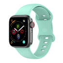Silicone Watch Band, Size: Small Code For Apple Watch Series 7 41mm / 6 & SE & 5 & 4 40mm / 3 & 2 & 1 38mm(Teal)