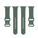 Silicone Watch Band, Size: Small Code For Apple Watch Series 7 41mm / 6 & SE & 5 & 4 40mm / 3 & 2 & 1 38mm(Dark Green)