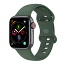 Silicone Watch Band, Size: Small Code For Apple Watch Series 7 41mm / 6 & SE & 5 & 4 40mm / 3 & 2 & 1 38mm(Dark Green)