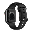 Silicone Watch Band, Size: Small Code For Apple Watch Series 7 41mm / 6 & SE & 5 & 4 40mm / 3 & 2 & 1 38mm(Black)
