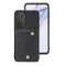For Huawei P50 Double Buckle PU + TPU Shockproof Magnetic Protective Case with Card Slot & Holder(Black)