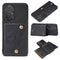 For Huawei P50 Double Buckle PU + TPU Shockproof Magnetic Protective Case with Card Slot & Holder(Black)