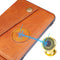 For Huawei P50 Double Buckle PU + TPU Shockproof Magnetic Protective Case with Card Slot & Holder(Brown)