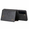 For Samsung Galaxy S21 FE Double Buckle PU + TPU Shockproof Magnetic Protective Case with Card Slot & Holder(Black)