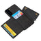 For Samsung Galaxy S21 FE Double Buckle PU + TPU Shockproof Magnetic Protective Case with Card Slot & Holder(Black)