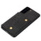 For Samsung Galaxy S21 FE Double Buckle PU + TPU Shockproof Magnetic Protective Case with Card Slot & Holder(Black)