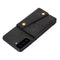 For Samsung Galaxy S21 FE Double Buckle PU + TPU Shockproof Magnetic Protective Case with Card Slot & Holder(Black)